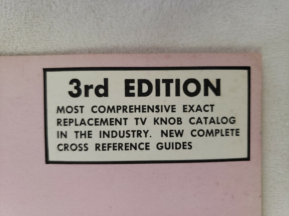 TVD Exact Replacement TV Knob Catalog 1961
