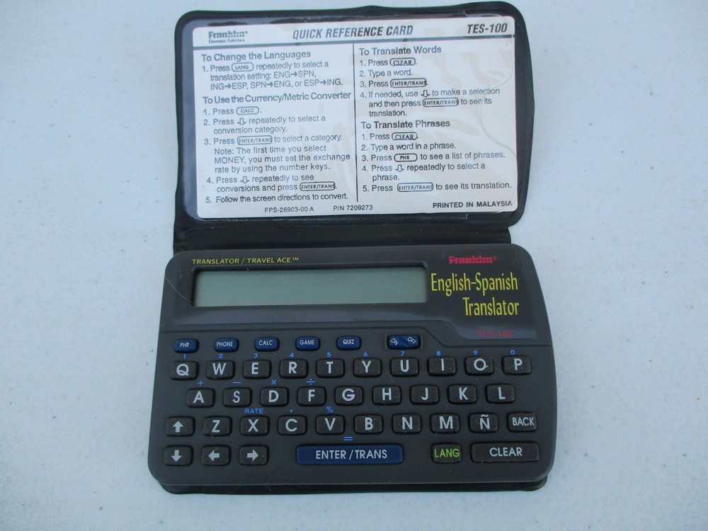 2 Berlitz Interpreter TR500 Translator Devices 5 Language & Franklin TES-100