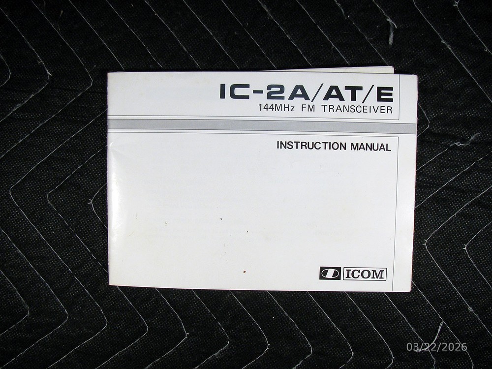 Icom IC-2A/IC-2AT Instruction Manual