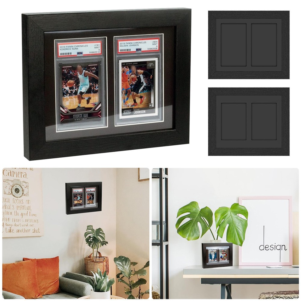 Trading Card Display Frame - Wall Mount Baseball Card Display 2 Standard Cards