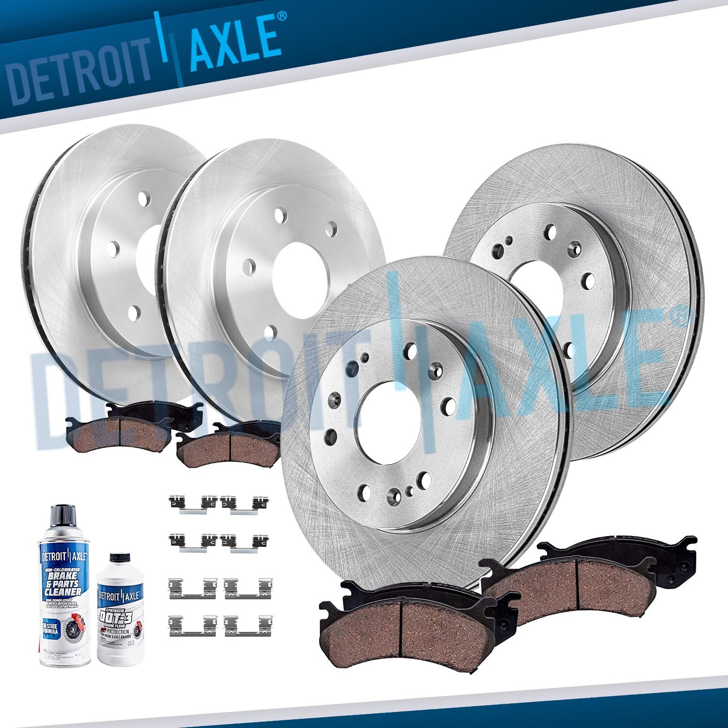 Front & Rear Rotors Brake Pads for Chevy Silverado GMC Sierra 1500 Tahoe Yukon