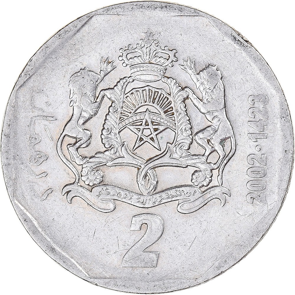 [#1335132] Coin, Morocco, 2 Dirhams, 2002