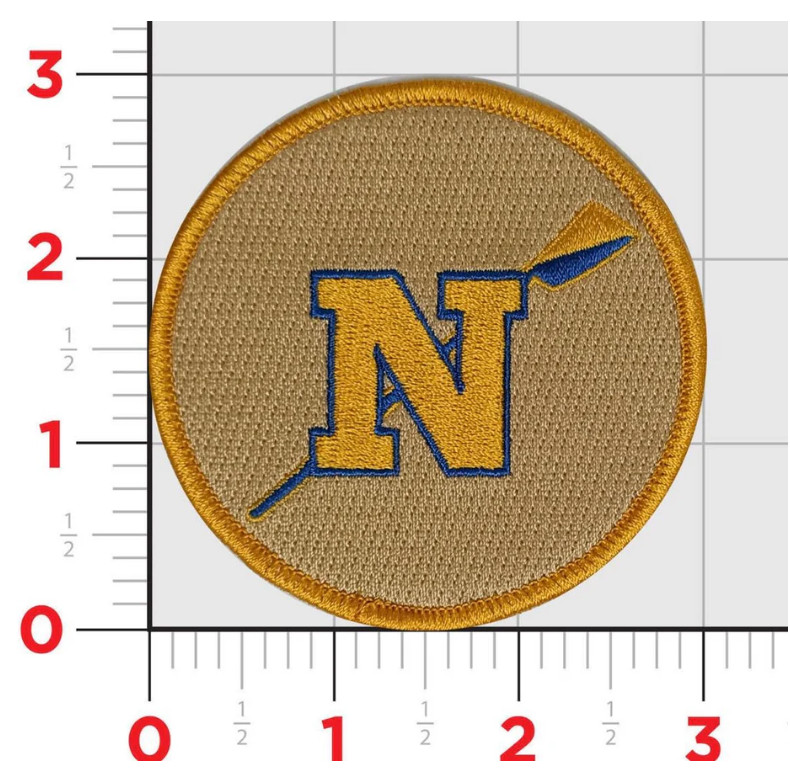 NAVY NAVAL ACADEMY ROWING EMBROIDERED PATCH WITH HOOK & LOOP