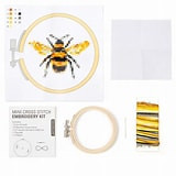 Kikkerland Mini Bee Cross Stitch Kit