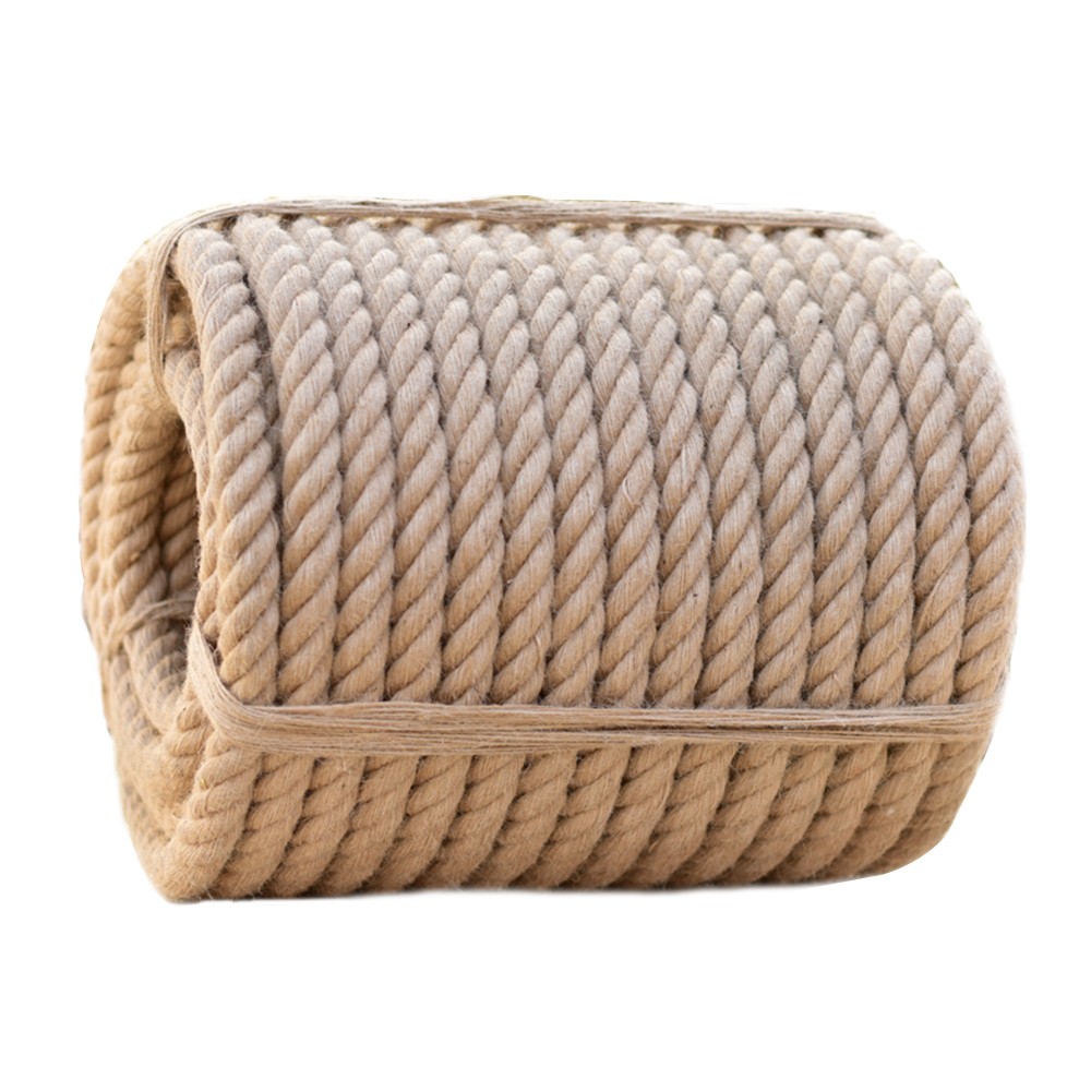 Natural Thick Hemp Rope Twisted Strong Jute Rope 4-Strand Burlap Rope for Craft