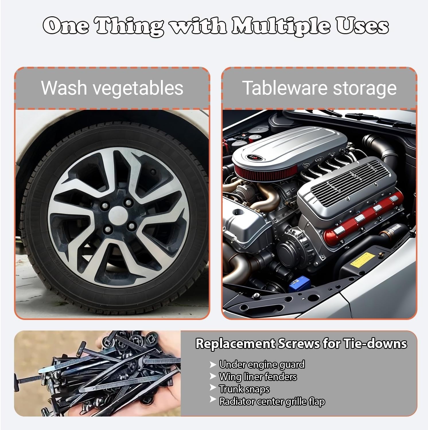 100 PCS Nylon Cable Tie Buckle,Heavy Duty Self-Locking Zip Ties Holder Universal