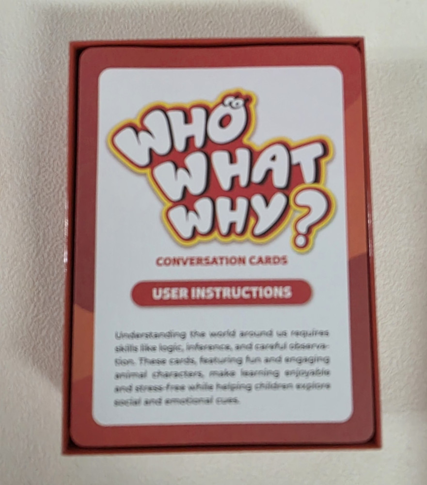 Who What Why Conversation Cards for Kids Develop Logic & Social Intelligence 4+