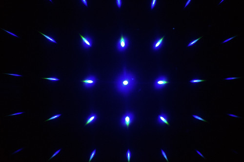 Pair LED Multi Colored 7 mode Poi Sticks Wand Lightstick + Diffraction glasses!