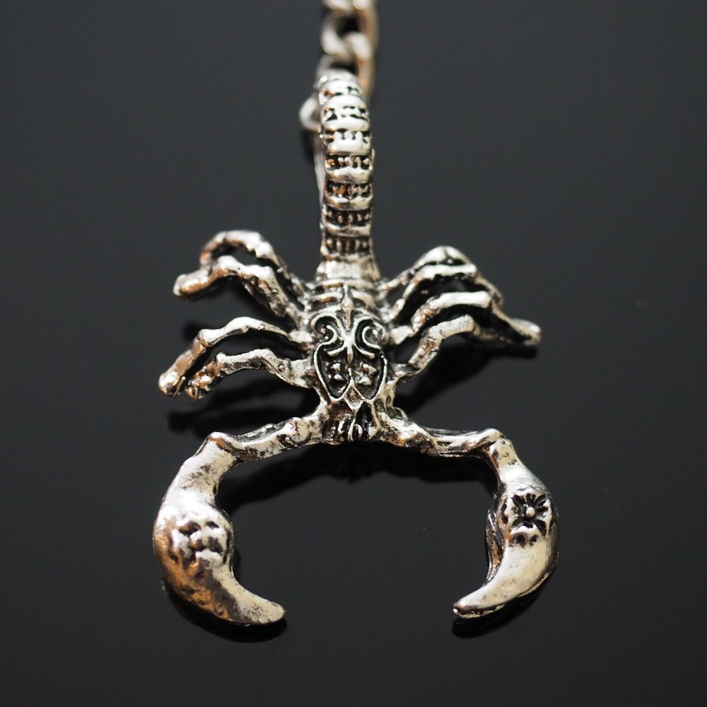 3D Scorpion Bug Insect Silver Pendant Keychain Gift Key Chain