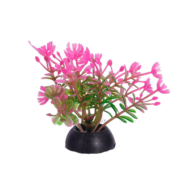 Aquarium Artificial Plants Cherry Blossom Tree & Grass Fish Tank Decor Set Kit