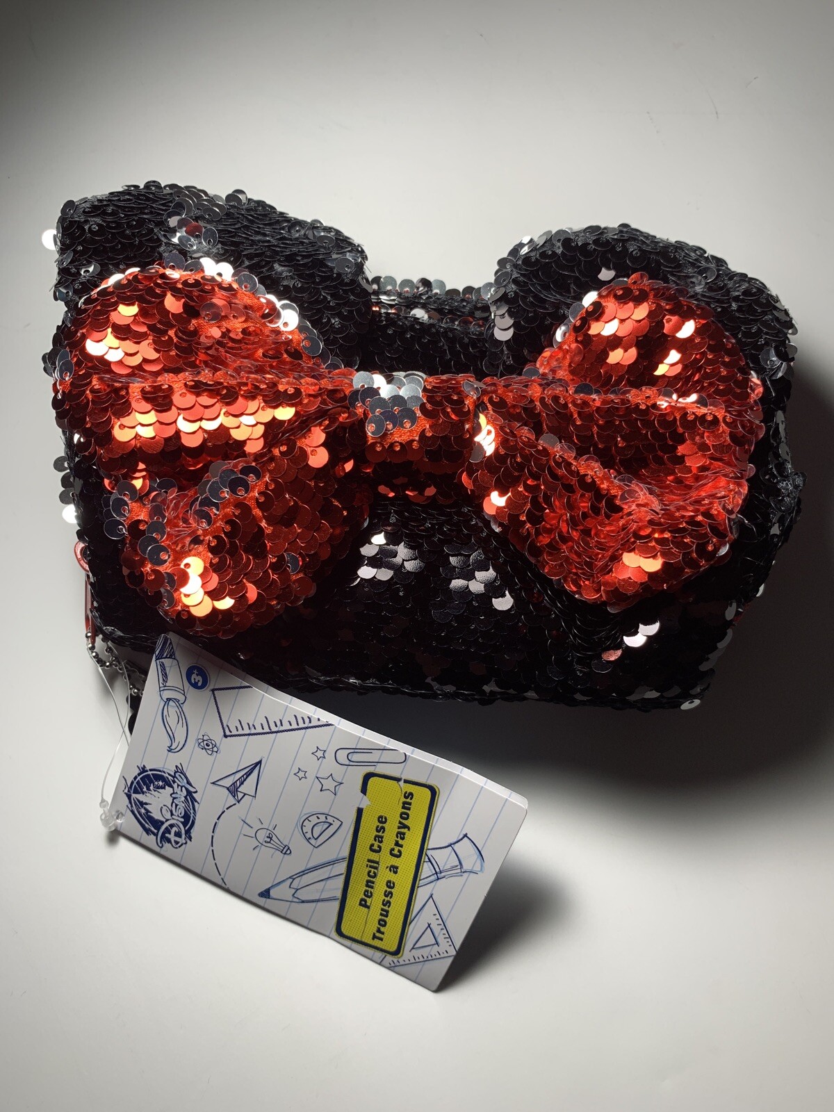 Disney Minnie Mouse Reversible Sequin Coin Purse, Cosmetic Bag, Pencil Case NWT