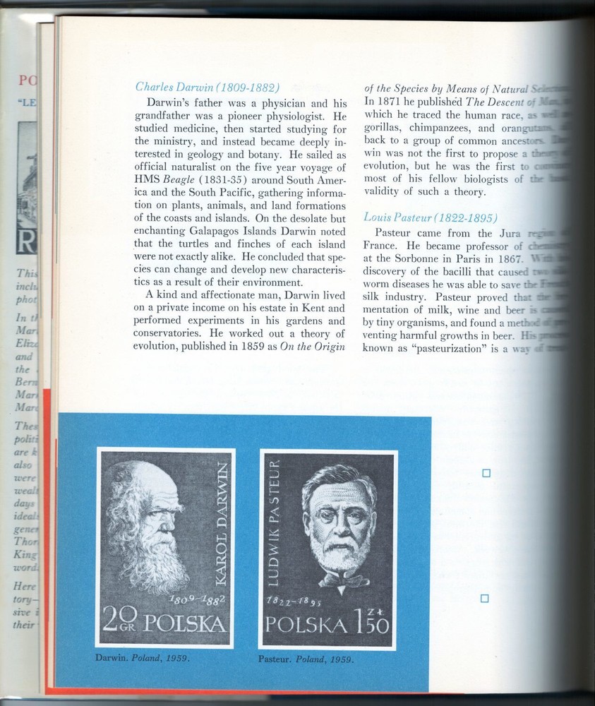 stamp book PORTRAITS OF GREATNESS Learning Through Stamps Elizabeth Gemming 1969