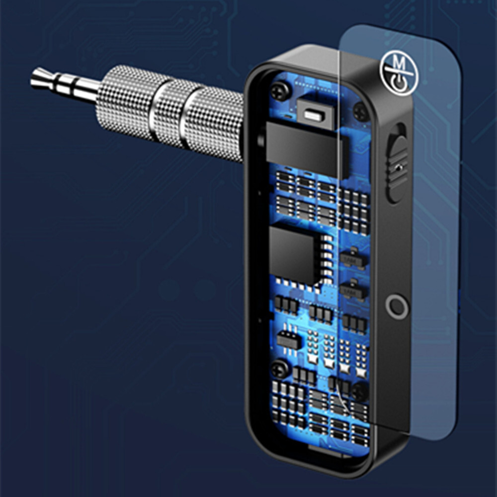 2 in 1 Bluetooth 5.0 Receiver Transmitter Wireless Car Audio Aux Adapter 3.5mm