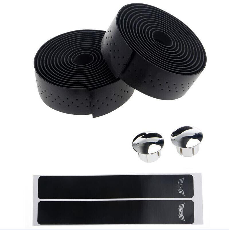 Self-Adhesive Leather Anti Slip Handlebar Tape Bar Grip Wrap Road Bike Bicycle