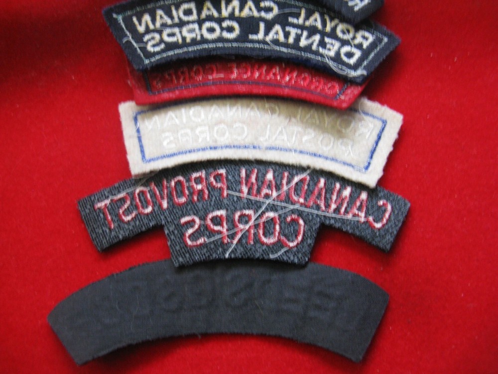 Canadian Army - 10 Assorted Regimental Shoulder Flashes