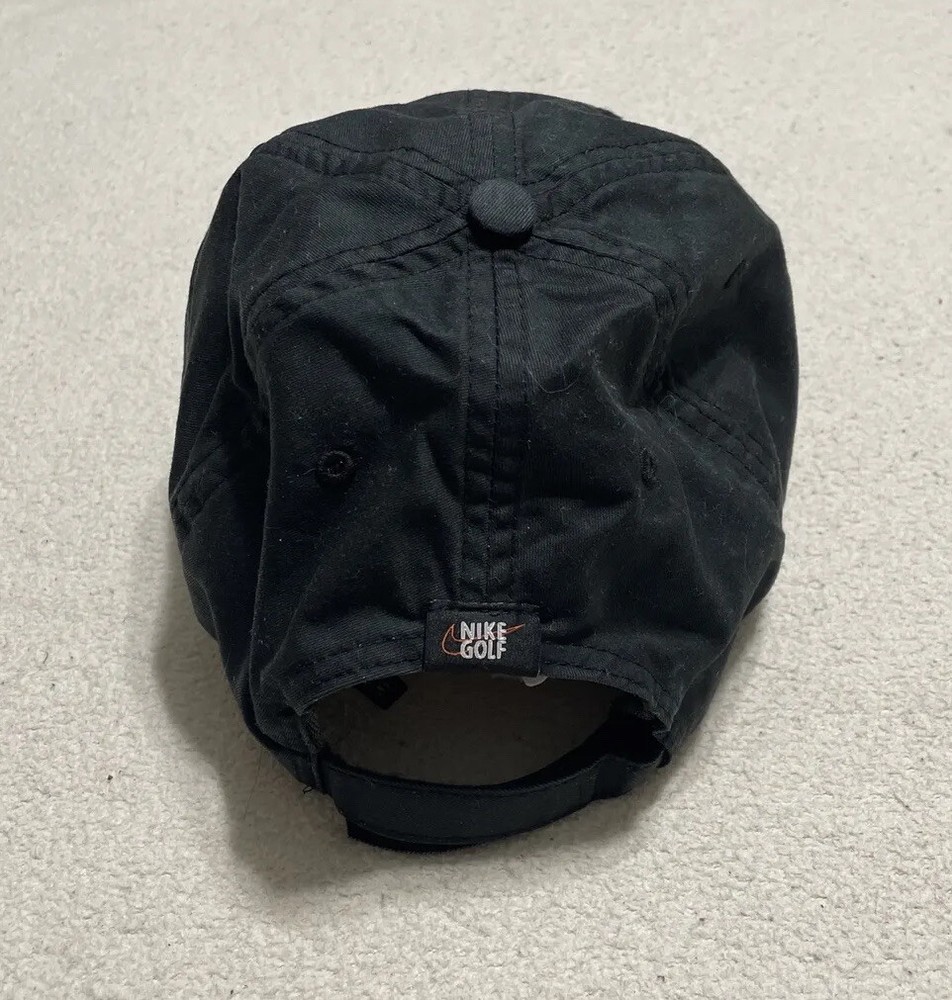 Nike Hat Cap Men's Adjustable Back Black Golf Lightweight