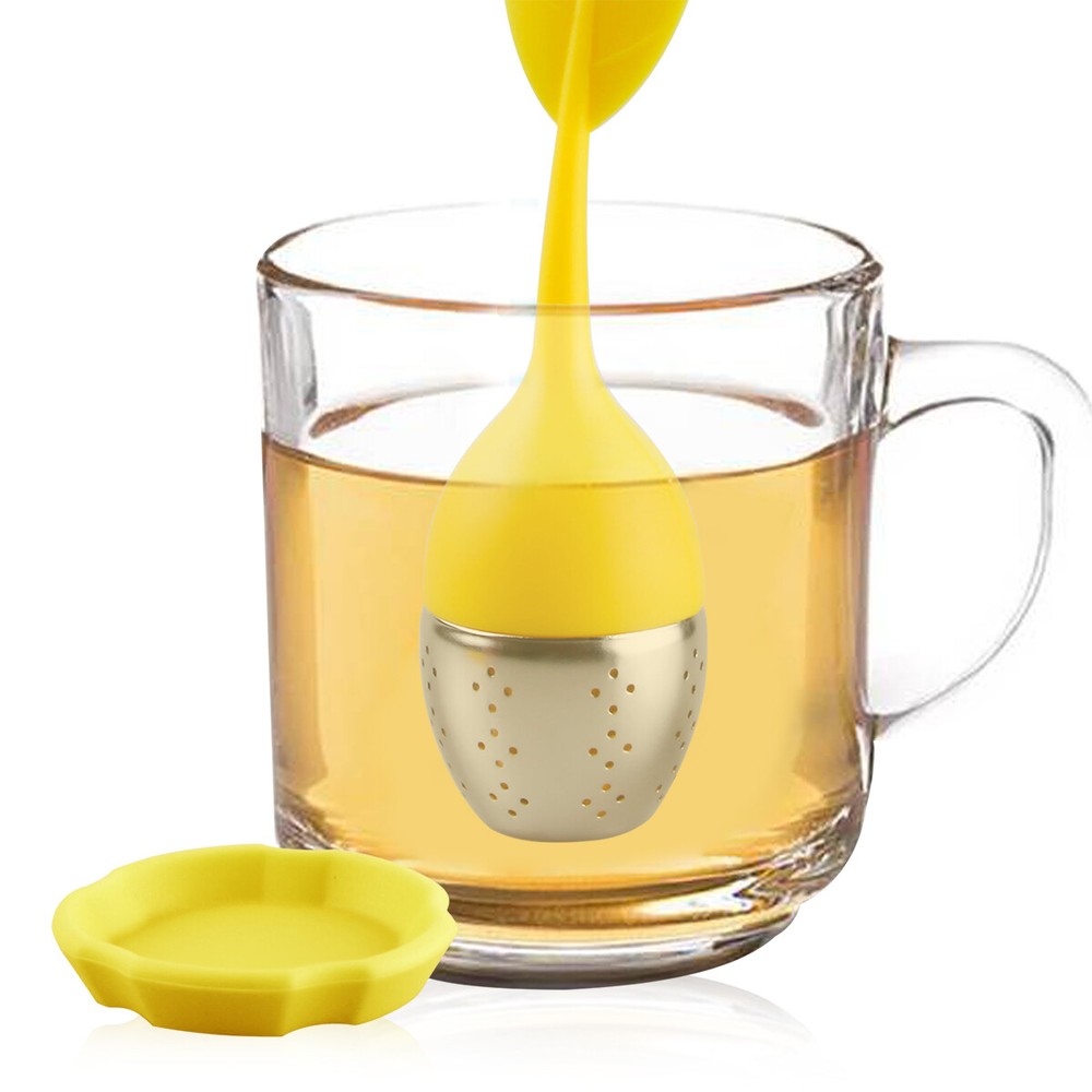 3PCS Silicone Loose Leaf Tea Infuser Stainless Spice Filter Diffuser YW-OG-PL