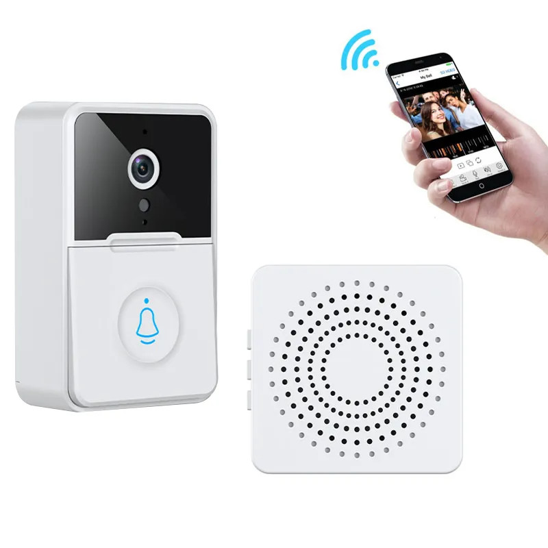Wireless Smart WiFi Video Doorbell Camera Intercom Ring Bell with Chime Security