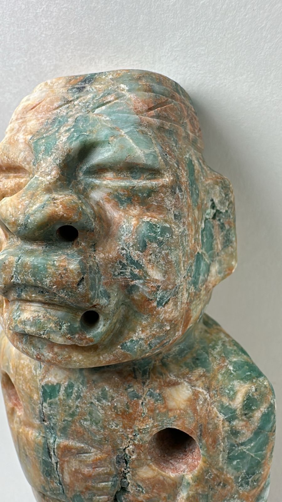 Precolumbian Stone olmec Axe Jaguar Transformation Figure 1200BC 400AD