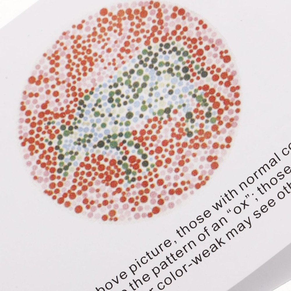 Color Blindness Detection Book Deficiency Testing Eye Exam Chart Safe Driving