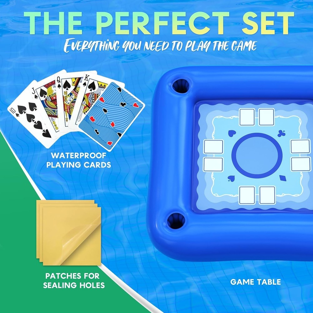Ultimate Poolside Inflatable Game Table - Waterproof Play for Summer Gatherings