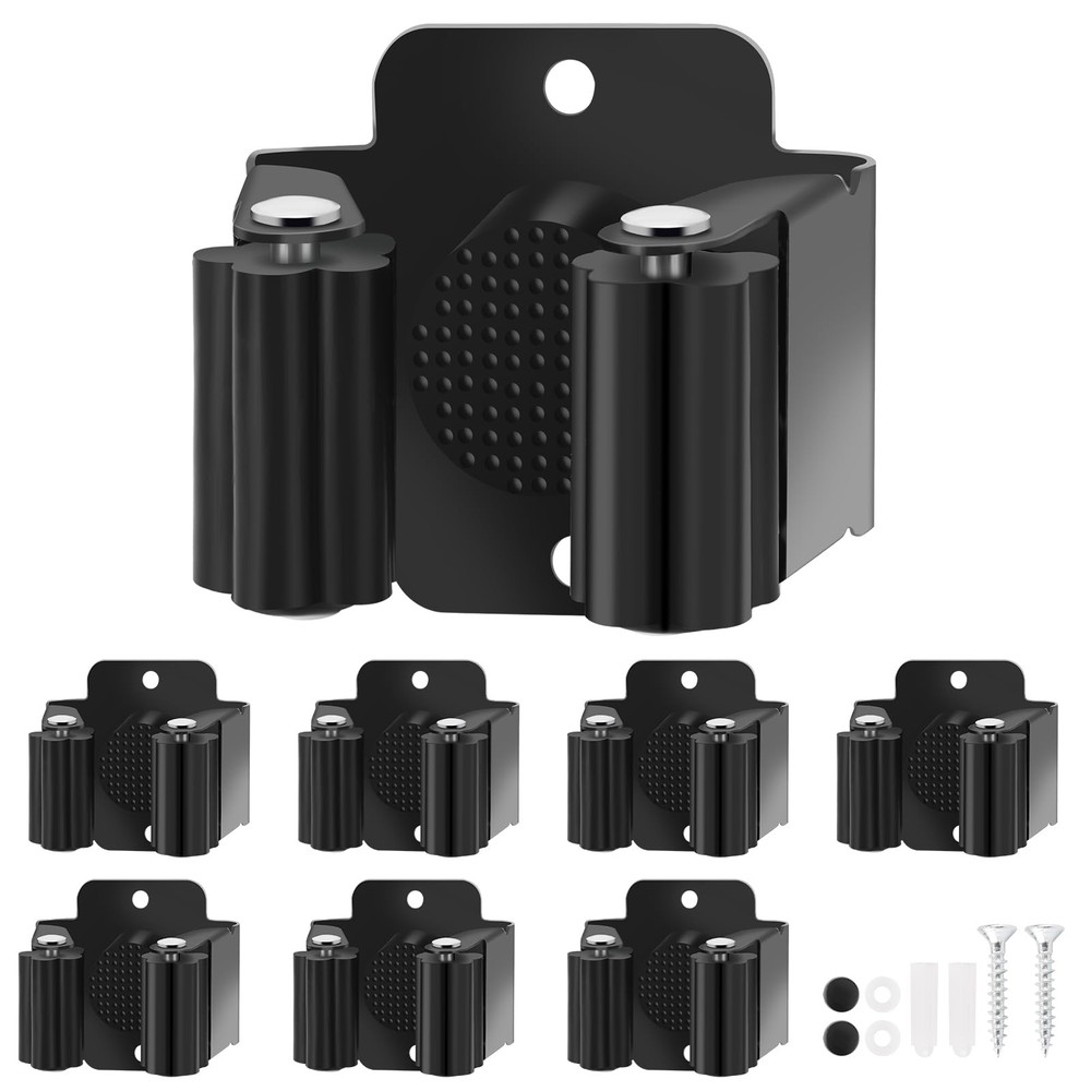 Yiows Broom Holder Wall Mount, 7PCS Hanger 7pack, 7pack