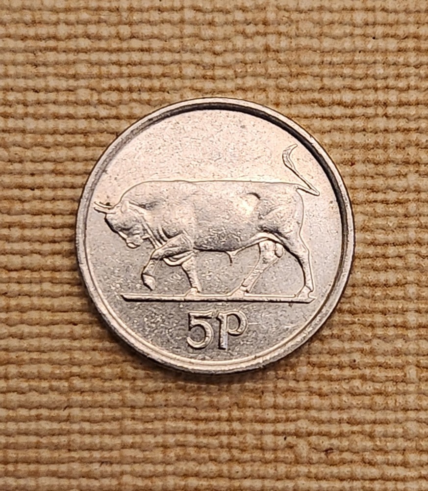 Ireland coin, 5 Pence, 1992 1993