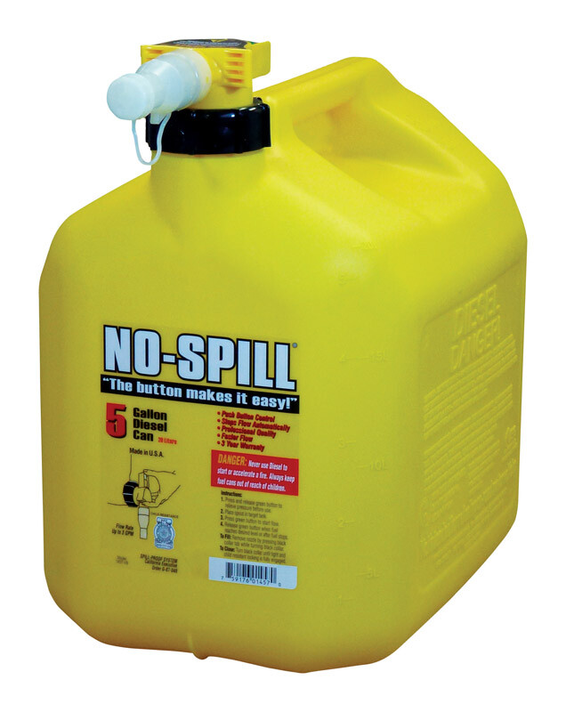 No-Spill 1457 5 gal. Capacity Plastic Diesel Can