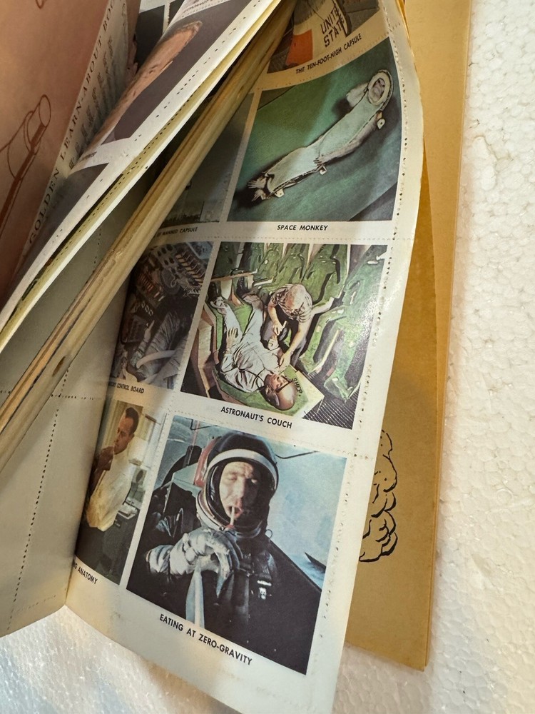 Vintage 1961 The Astronauts Pioneers Of Space Sticker Book - Golden Press