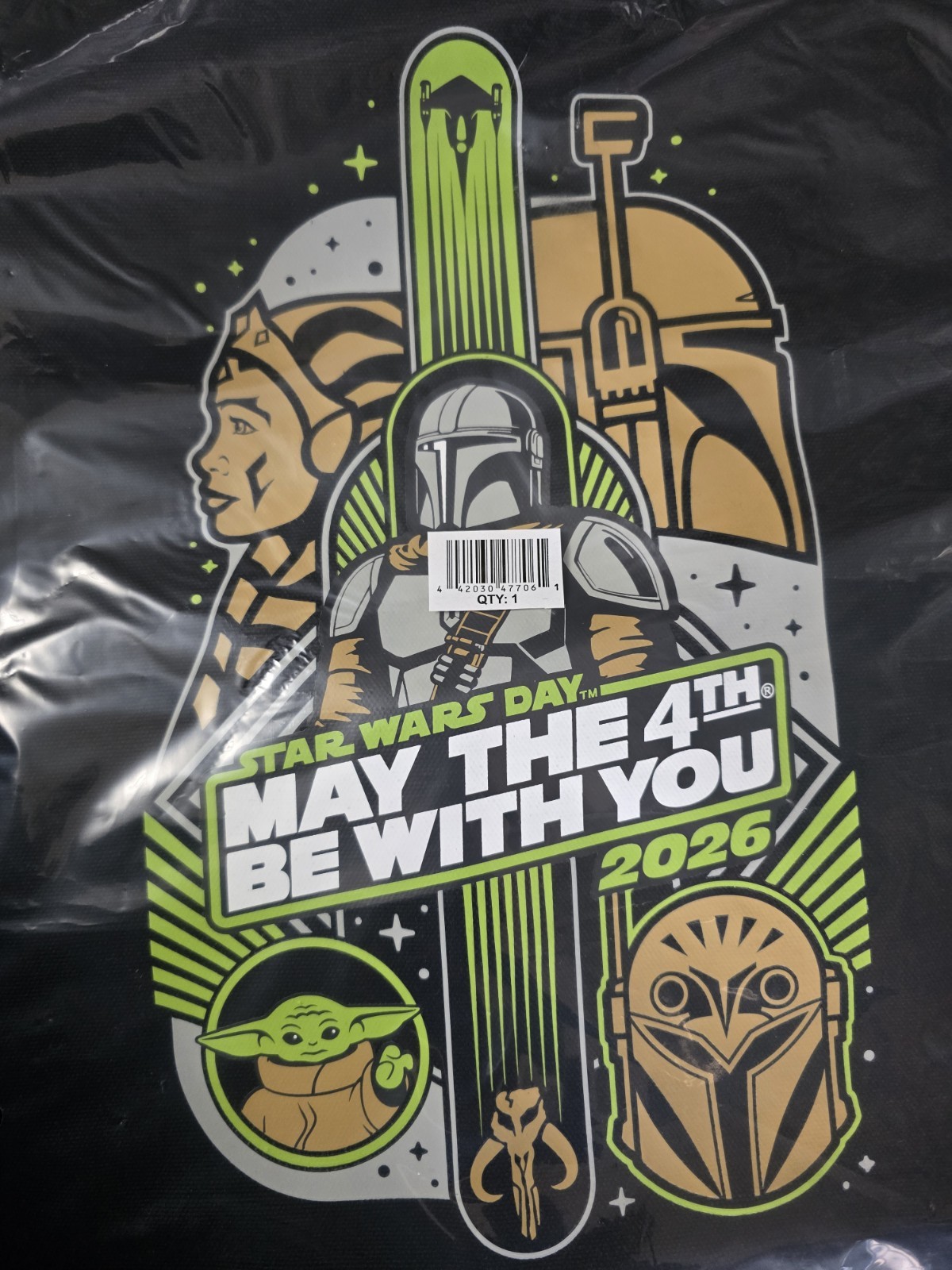 Disney Parks 2026 Star Wars Day May the 4th Be With You Tote Bag Mandalorian