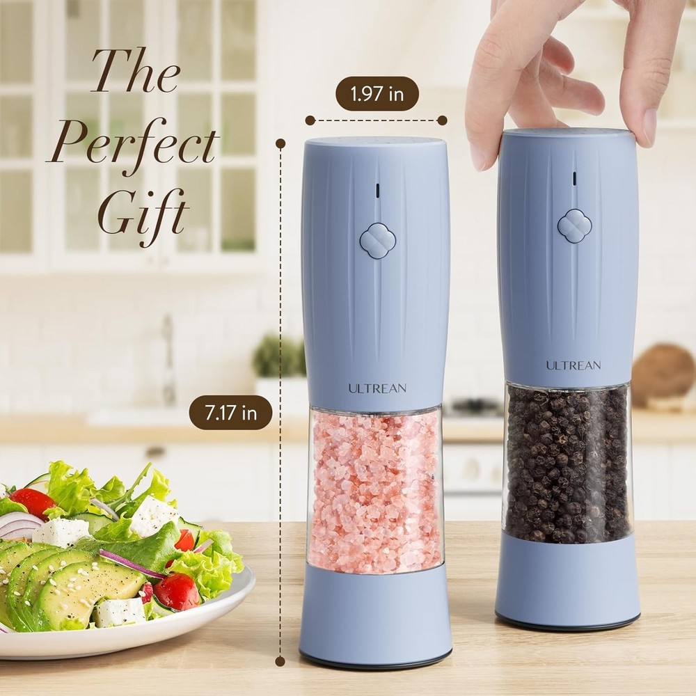 Pepper Grinder, Rechargeable Salt and Pepper Shakers, Automatic Grinder for K...