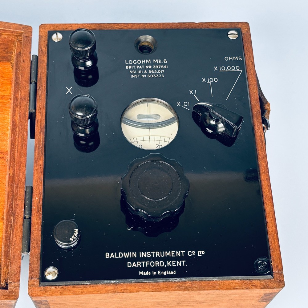 Voltmeter Potentiometer Baldwin Instruments Co x4 Logohm Mk 6 Microfarads Rare