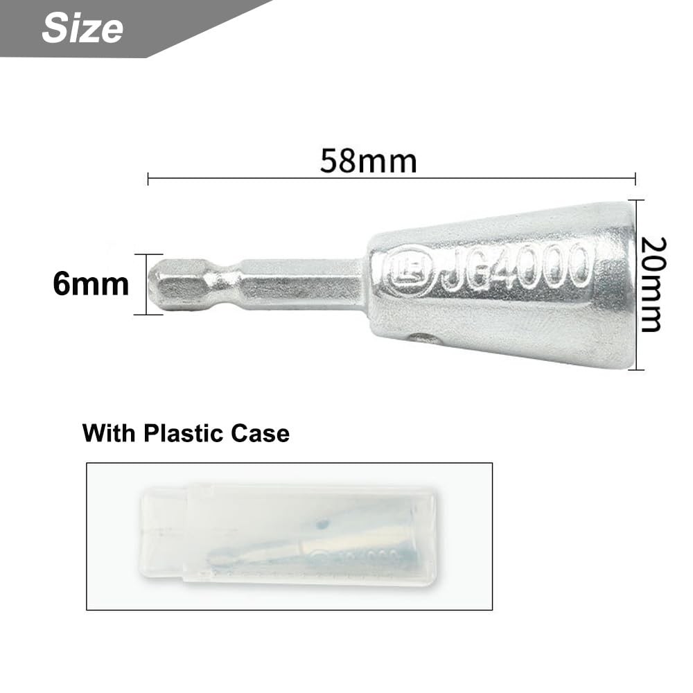 Saipe Wire Twisting Stripping Tools 1/4" Hex Shank Cable Stripper Silver