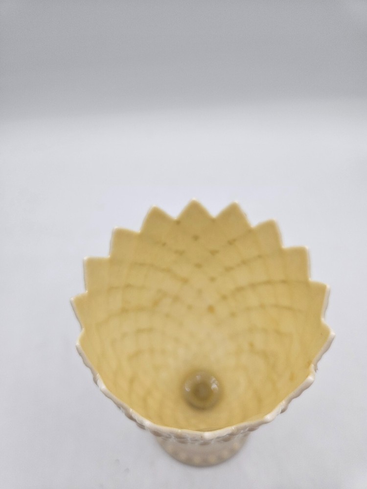 VTG. Belleek Porcelain Vase Pineapple Pattern