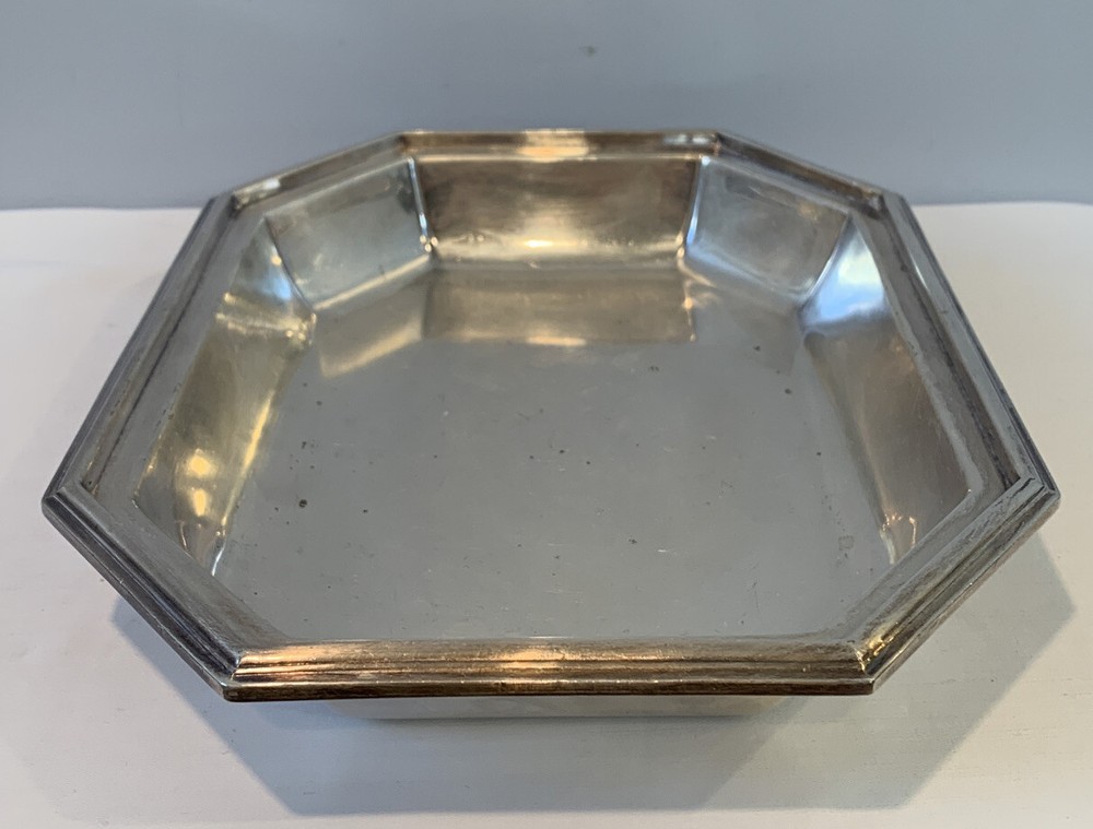 Antique Barker Brothers Octagonal 11-1/2" Long EPNS Octagonal Platter Signed