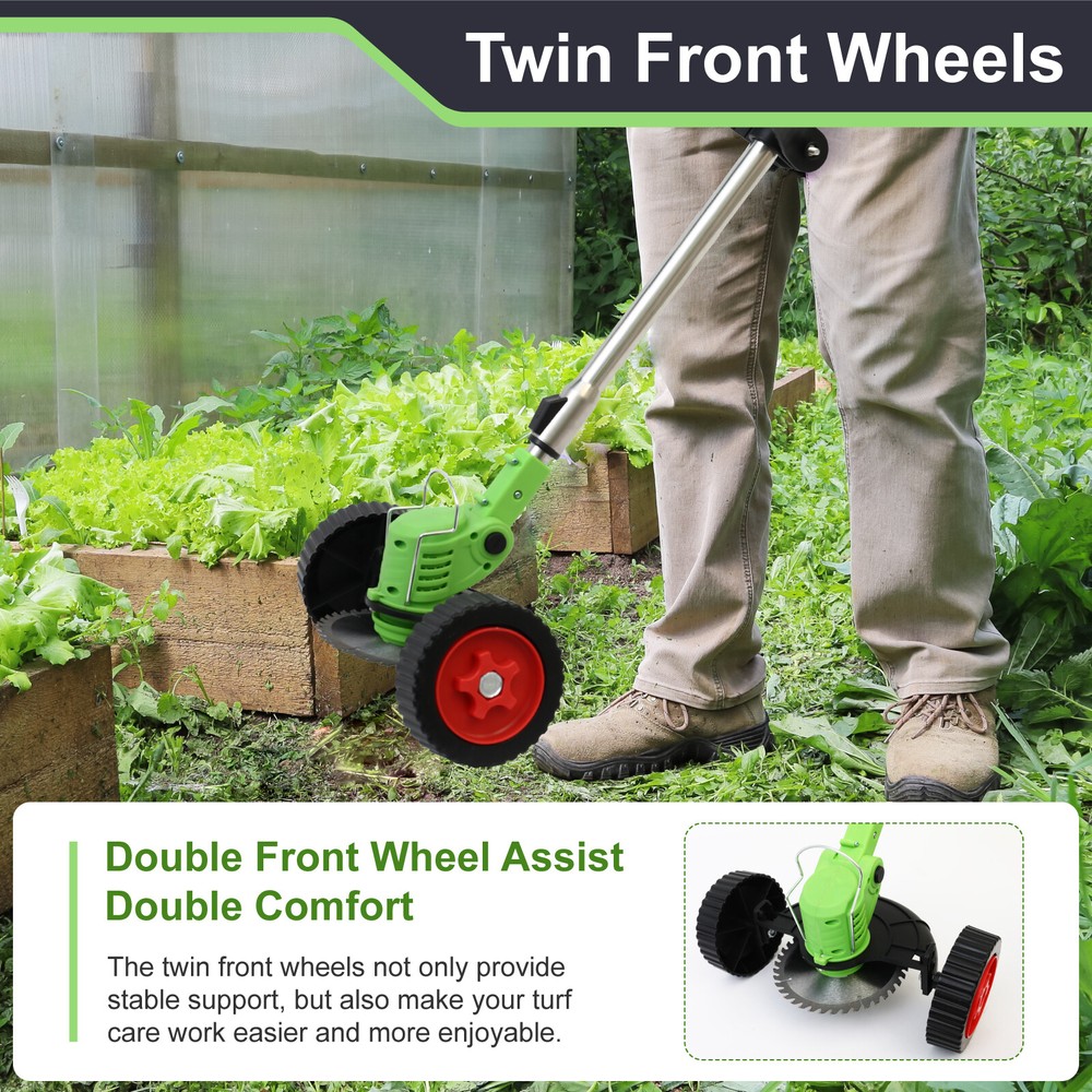 Electric Cordless Grass Trimmer Rechargeable Grass String Trimmer Weed Cutter US