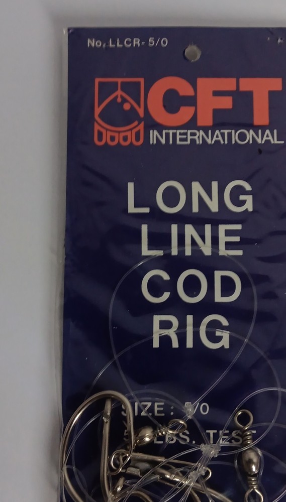 CFT International Long Line Cod Rig Silver Size 5/0 50 lbs Test for Cod