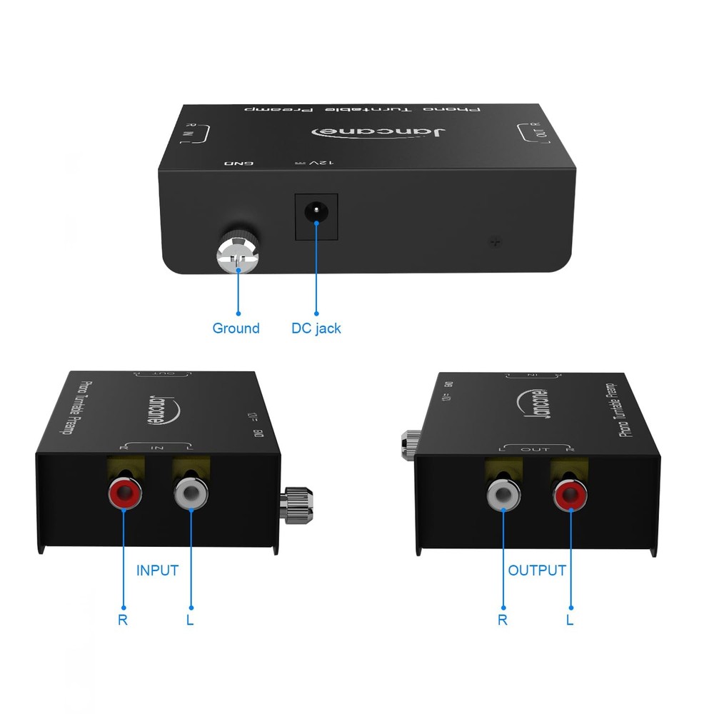 Phono Turntable Preamp, Phonograph Preamplifier with RCA Input, RCA/TRS...