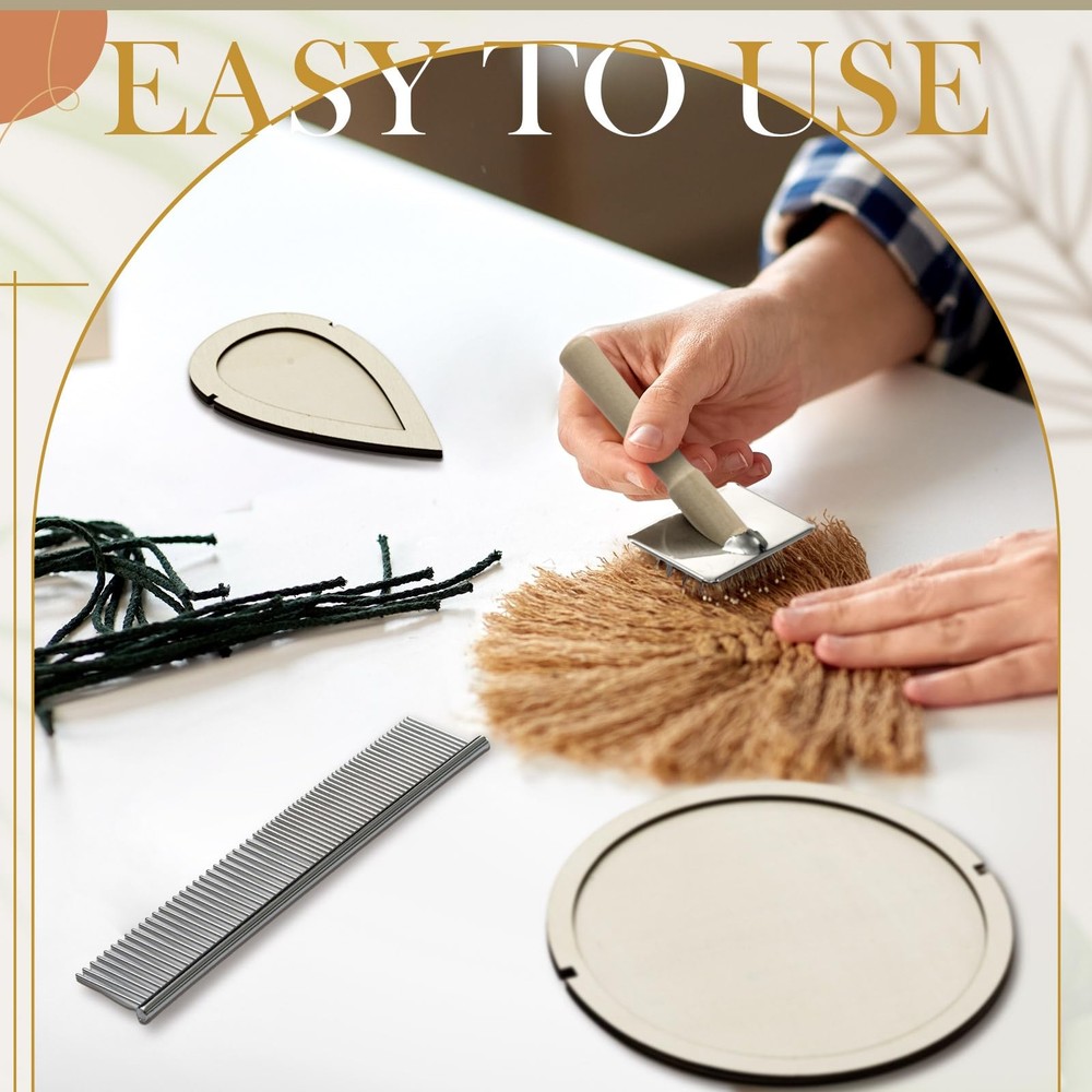 11 Pcs Macrame Leaf Cutting Molds and Comb Sets Wood Macrame Leaf Cutting Tem...