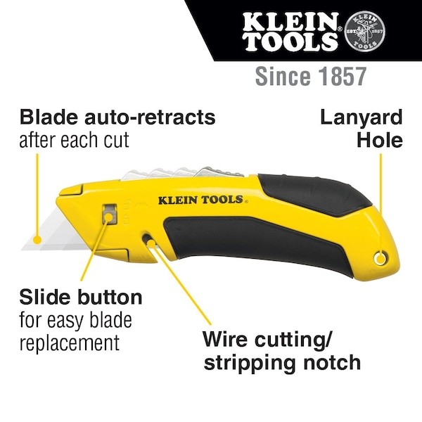 Klein Tools 44136 Utility Knife Utility, 5-3/4" L