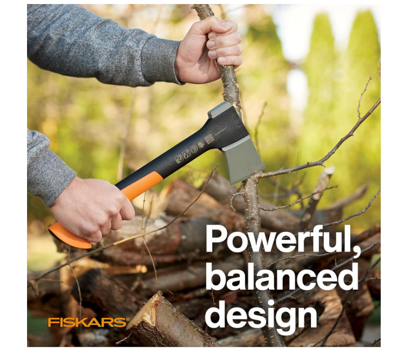 Fiskars 78506935 (14") X7 Hatchet, Black/Orange