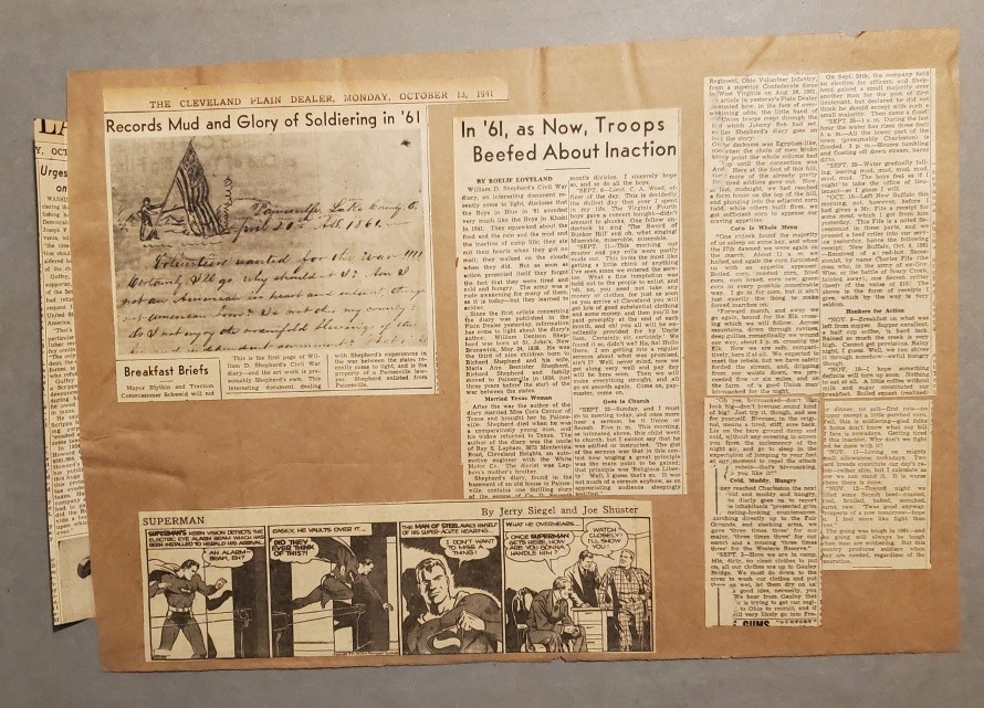 5196---1941 William Shepherd Civil War diary story Ohio 7th Infantry Painesville