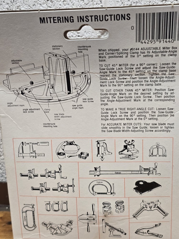 Adjustable Miter Box & Saw Guide NEW