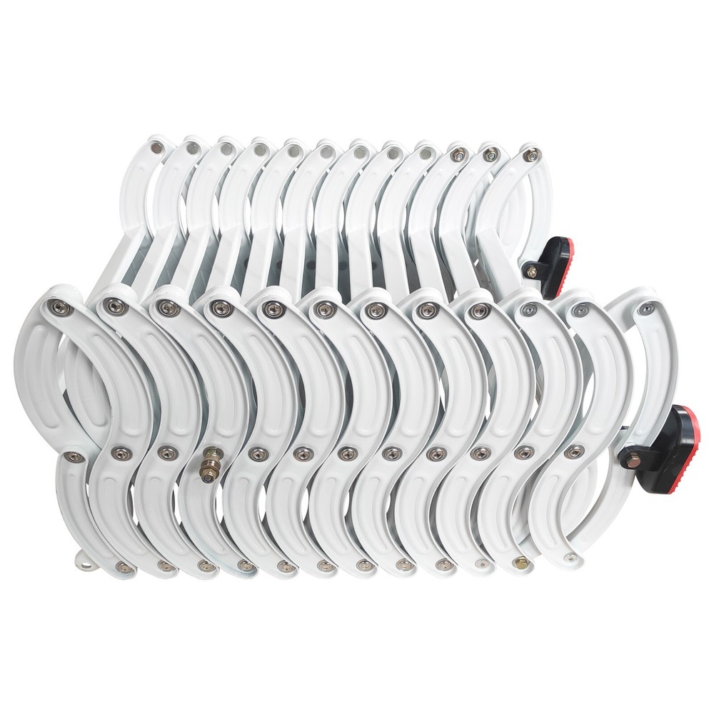 Pull Down Attic Ceiling Ladder 9.84ft White Folding Loft Stair 27.56''x 39.37''