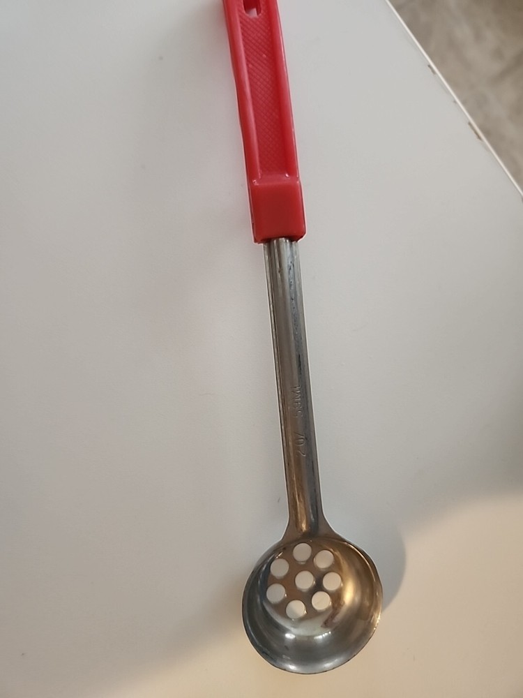 Carlisle 604361 Measure Miser 2 Oz. Perf. Red Portion Control Spoon