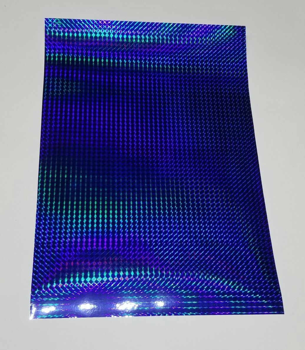 Royal Blue 1/4 inch Holographic Mosaic Prism Sign Plotter Vinyl Film