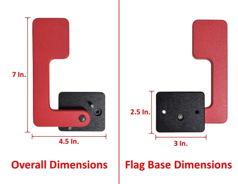 Mailbox Flag Replacement Kit Heavy Duty Poly Stainless Steel Hardware Mount
