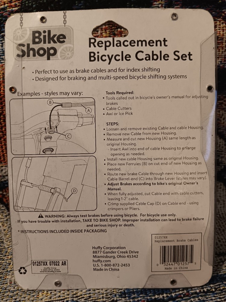 Bike Shop Replacement Bicycle Cable Set