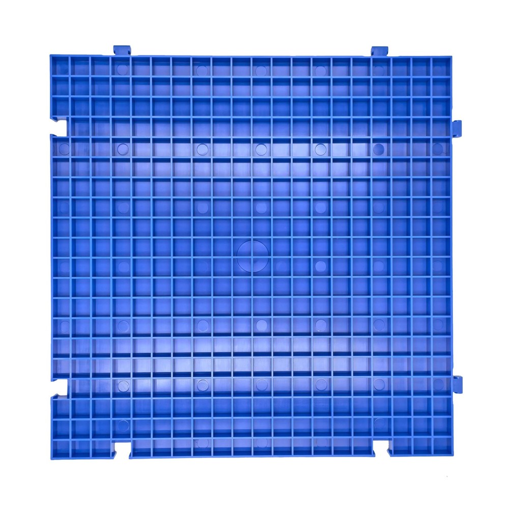 Stained Glass Cutting Mat, Solid Bottom Plastic Grid, 12"L x 12"W, 1Pack Blue