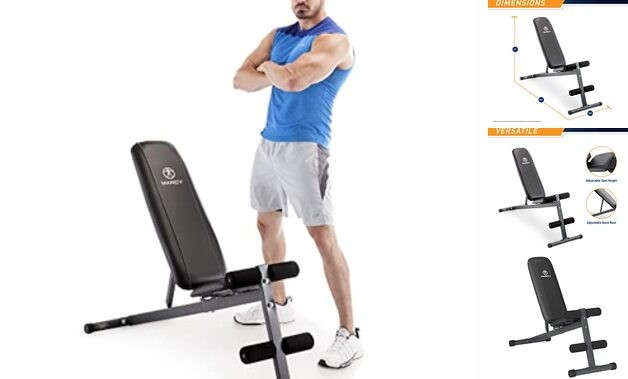 Exercise Utility Bench for Upright, Incline, Decline, and Flat Exercise SB